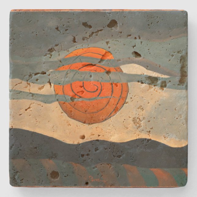 Red Sun | Arthur Dove | Stone Coaster (Front)