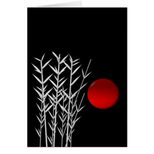 Red sun black white zen