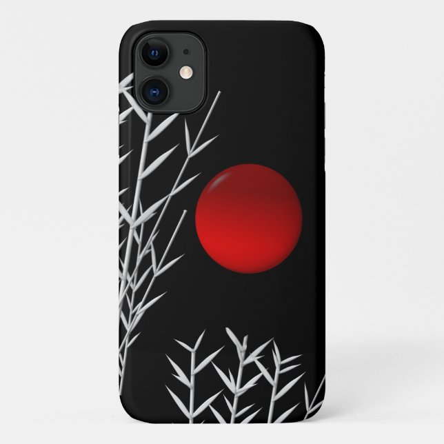 Red sun black white zen Case-Mate iPhone case (Back)