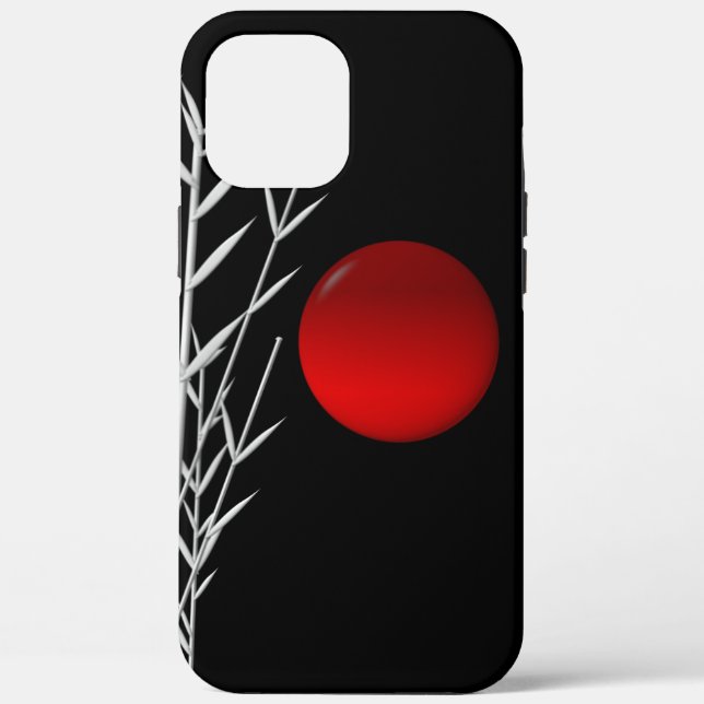 Red sun black white zen  Case-Mate iPhone case (Back)