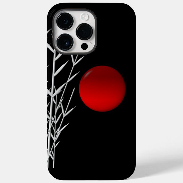 Red sun black white zen   Case-Mate iPhone case (Back)