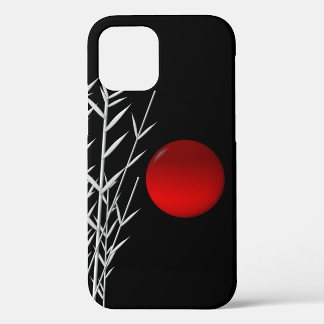 Red sun black white zen  Case-Mate iPhone case (Back)