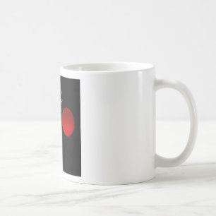 Red sun black white zen coffee mug