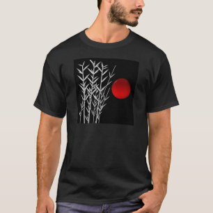 Red sun black white zen T-Shirt