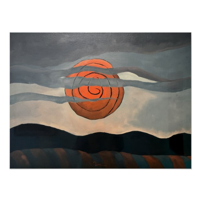 Red Sun by Arthur Dove | Abstract Landscape  Poster (Front)