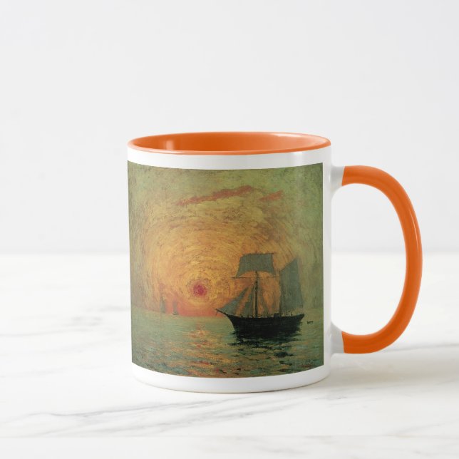 Red Sun by Maxime Maufra, Vintage Impressionism Mug (Right)