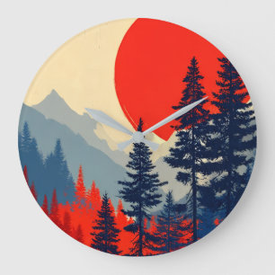 Red Sun Forest Clock