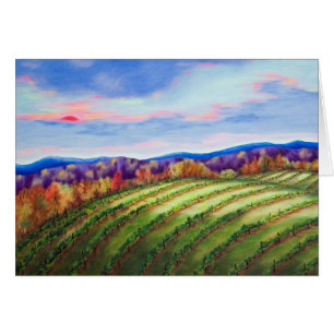 Red Sun Over The Vineyard