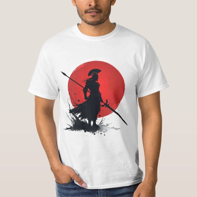 Red Sun Samurai-Inspired Tee (Front)