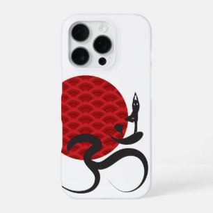 Red Sun Yoga Spiritual Indian Meditate Om Ohm Logo iPhone Case