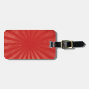 Red Sunburst Background – Vintage Retro Texture Luggage Tag