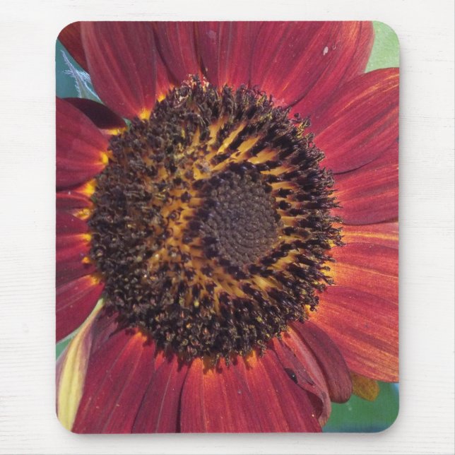 Red Sunflower Mouse Pad (Front)