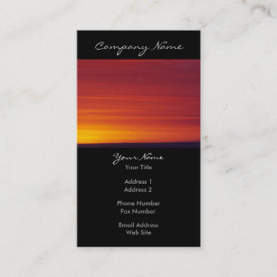 Red Sunset Photo Business Card
