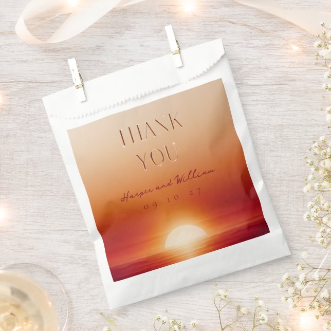 red sunset wedding thank you favour bag (Clipped)