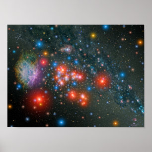 Red Super Giant Cluster Poster
