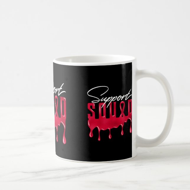 Red Support Squad Matching tees Coffee Mug (Right)