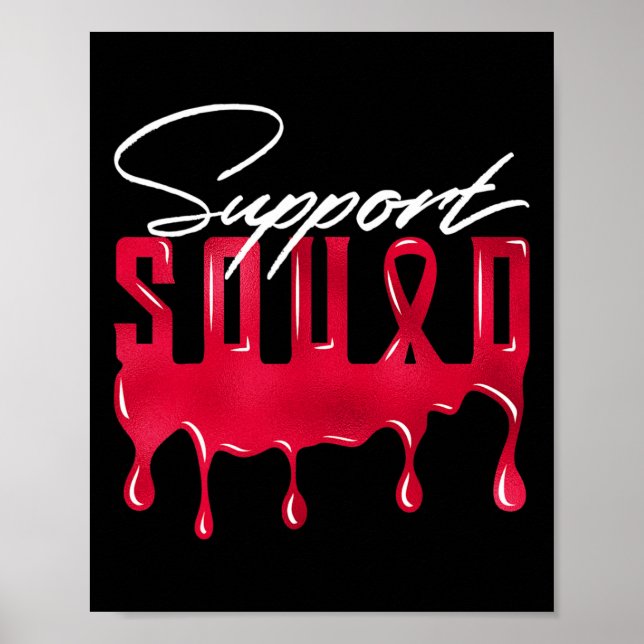 Red Support Squad Matching tees Poster (Front)