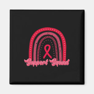 Red Support Squad Rainbow Blood Cancer Awareness W Magnet