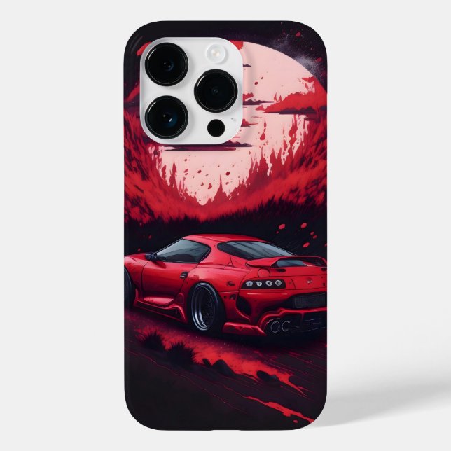 Red Surpa sports car gift for him Case-Mate iPhone Case (Back)