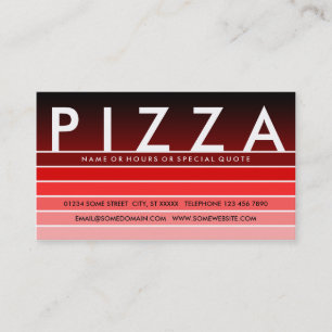 red swatch PIZZA Business Card