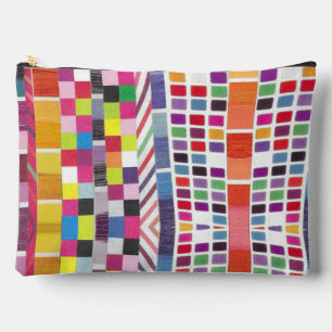 Red Swatches and Colourful Pixels Pouch