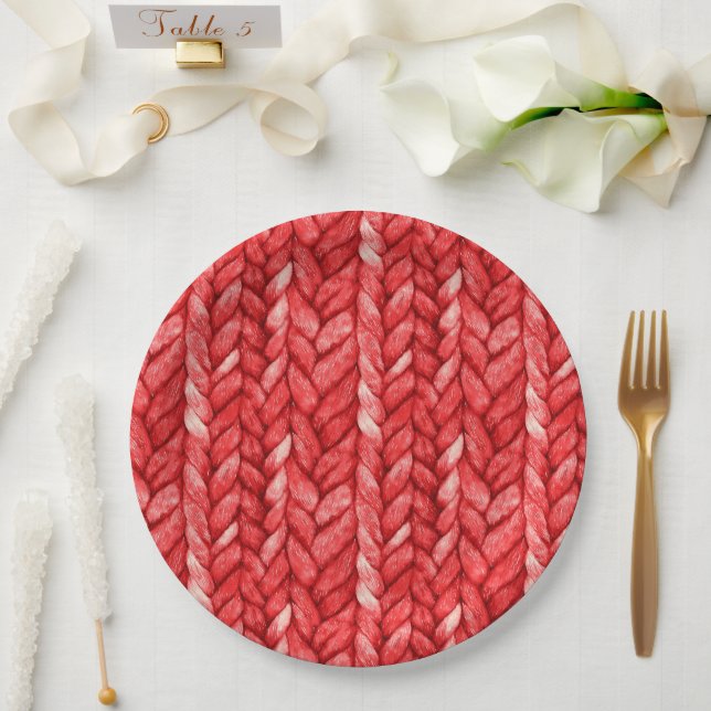Red Sweater Bridal Shower Paper Plate (Wedding)