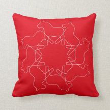 Red Swedish Dala Horse Snowflake