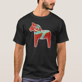 Red Swedish Dala Horse T-Shirt