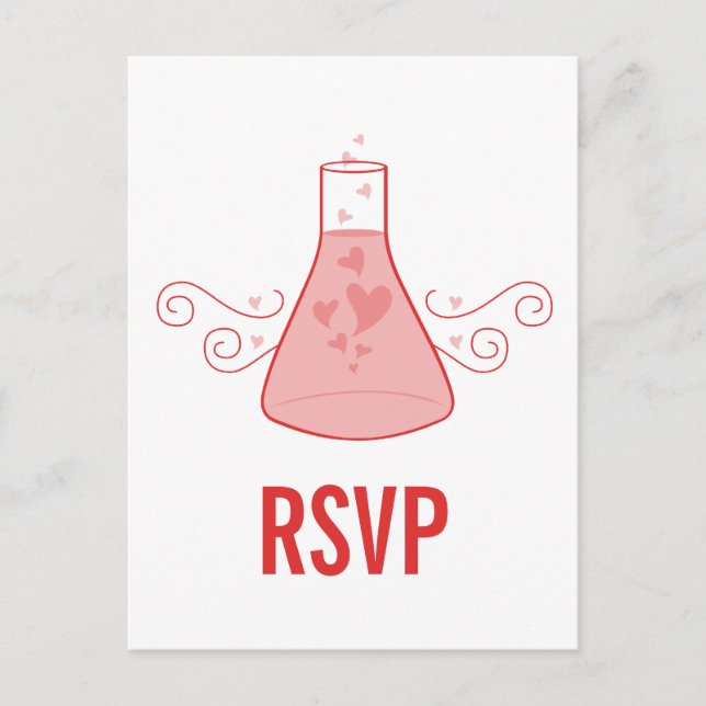 Red Sweet Chemistry RSVP Postcard (Front)