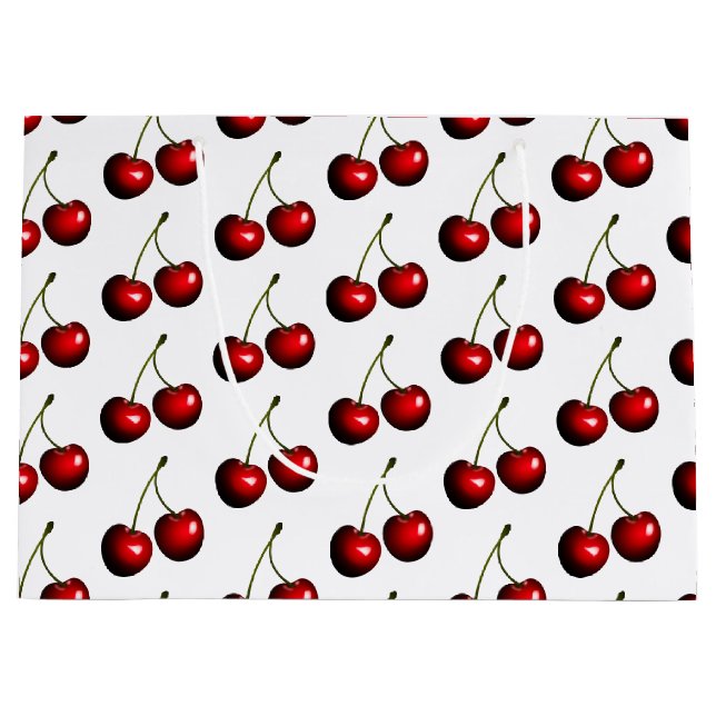 Red Sweet Cherries - Fresh Large Gift Bag (Front)