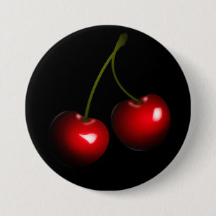 Red Sweet Cherry Button - Choose Colour