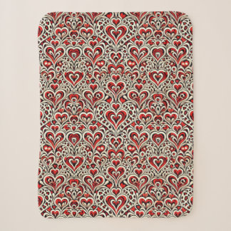 Red Sweet Hearts Sherpa Blanket