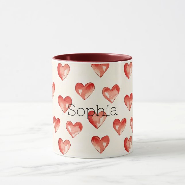 Red Sweet Hearts Valentine's Day Mug (Center)