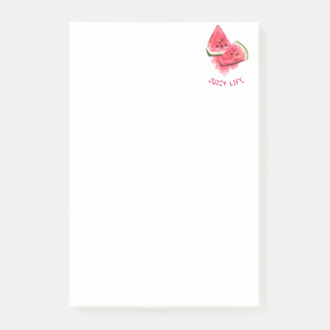 Red Sweet Juicy Watermelon Pieces Tasty - Fresh Post-it Notes (Front)