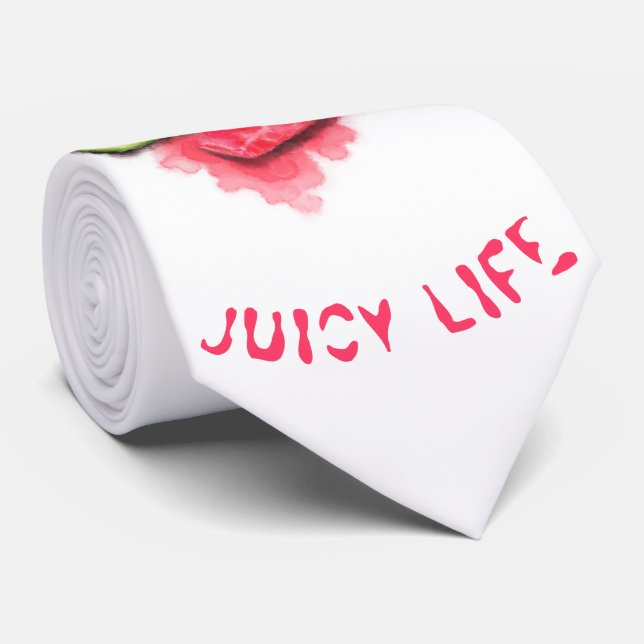 Red Sweet Juicy Watermelon Pieces Tasty - Fresh Tie (Rolled)