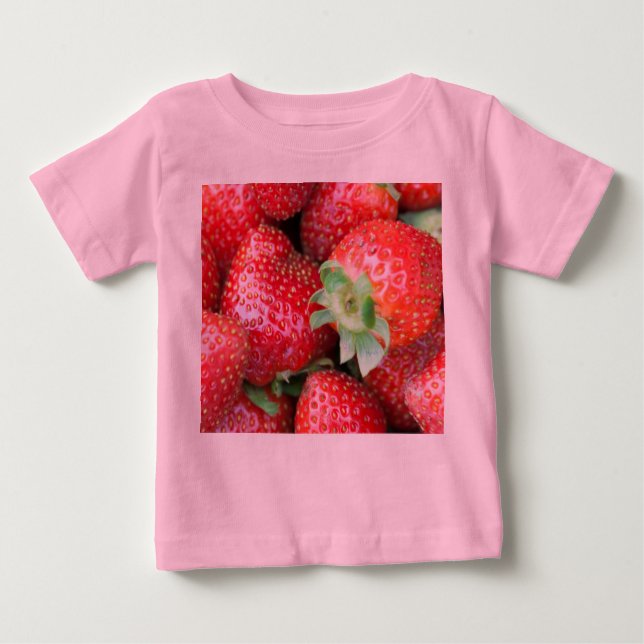 Red Sweet Strawberries Baby T-Shirt (Front)