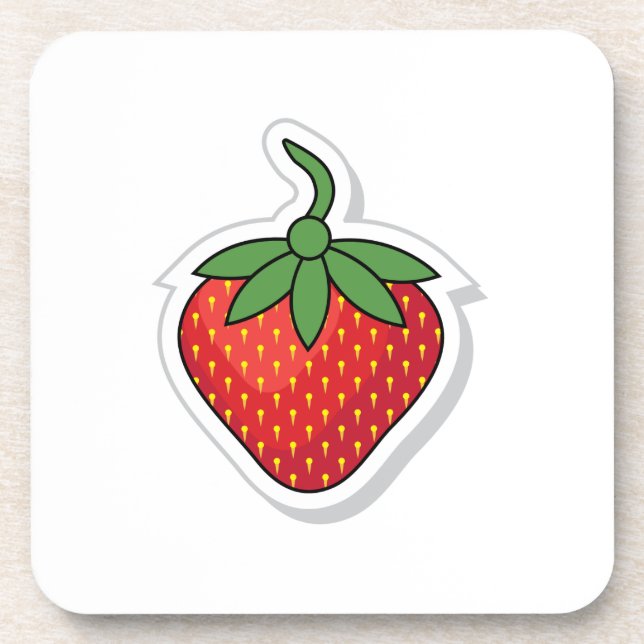 Red Sweet Strawberry Coaster (Front)