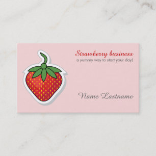 Red Sweet Strawberry - personalised business card