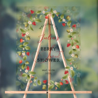 Red Sweet Strawberry Wildflower Wreath Baby Shower