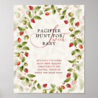 Red Sweet Strawberry Wildflower Wreath Baby Shower