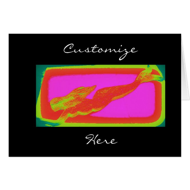 red swimming mermaid black (Front Horizontal)