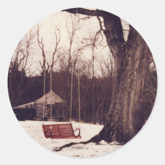 Red Swing Classic Round Sticker