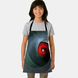 Red Swirl Artistic Modern Abstract Art Pattern #19 Apron