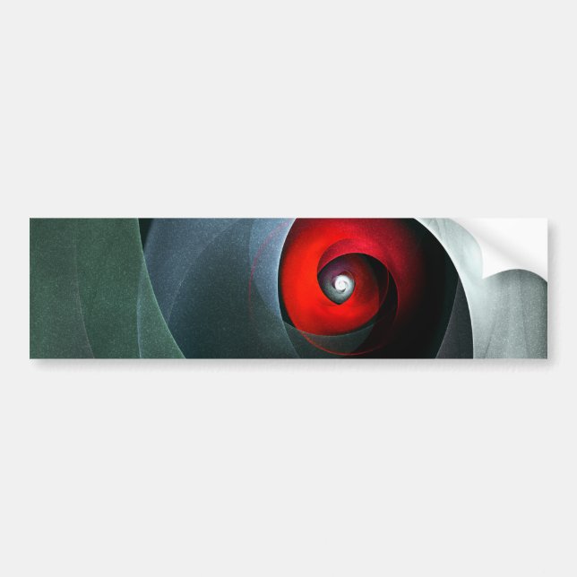 Red Swirl Artistic Modern Abstract Art Pattern #19 Bumper Sticker (Front)