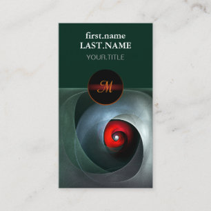 Red Swirl Artistic Modern Abstract Art Pattern #19 Business Card