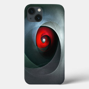 Red Swirl Artistic Modern Abstract Art Pattern #19 iPhone 13 Case