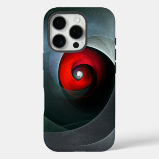 Red Swirl Artistic Modern Abstract Art Pattern #19 iPhone 16 Pro Case