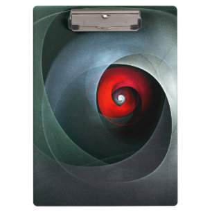 Red Swirl Artistic Modern Abstract Art Pattern #19 Clipboard