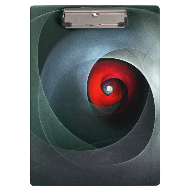 Red Swirl Artistic Modern Abstract Art Pattern #19 Clipboard (Front)