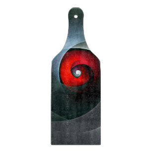 Red Swirl Artistic Modern Abstract Art Pattern #19 Cutting Board